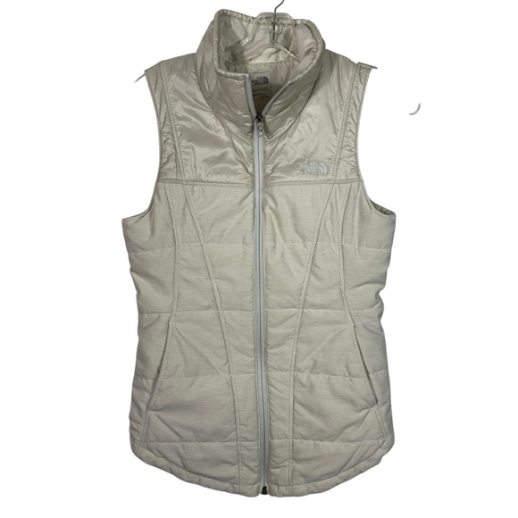 The North Face Jackets & Blazers - The North Face Pseudio Beige Off White Puffer Vest Hybrid Tech Fabric XS Outdoor